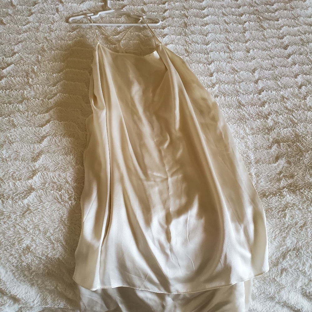 Helmut Lang White Silk Dress (Medium)